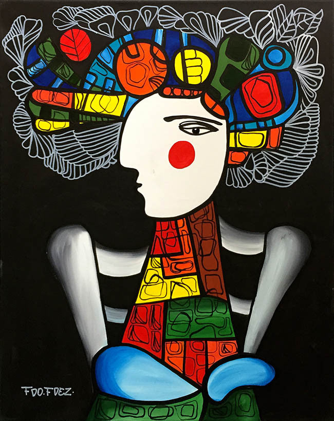 Night Life by Fdo Fdez, 2015 acrylic on canvas