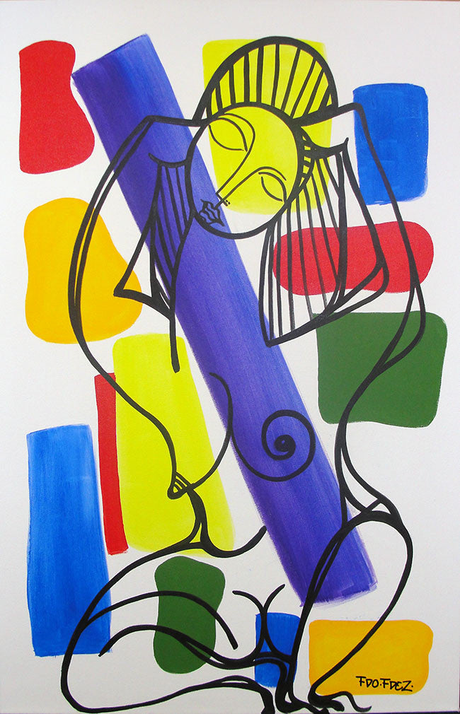 Nude Study by Fdo Fdez, 2014 acrylic on canvas