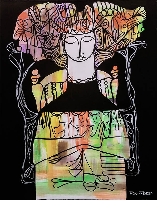 Oscuridad by Fdo Fdez, 2016 acrylic on canvas