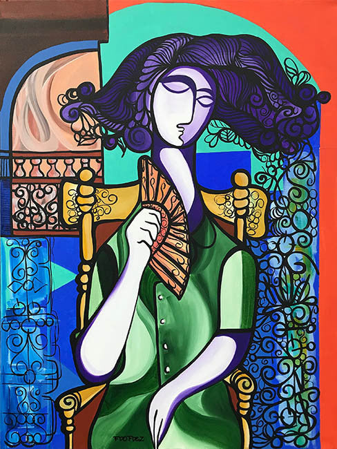 La Dama Morado by Fdo Fdez, 2016 acrylic on canvas