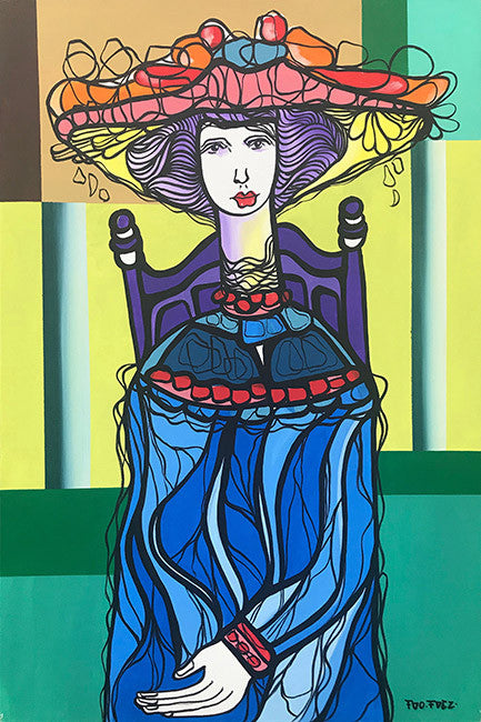 Damisela De Moda by Fdo Fdez, 2015 acrylic on canvas