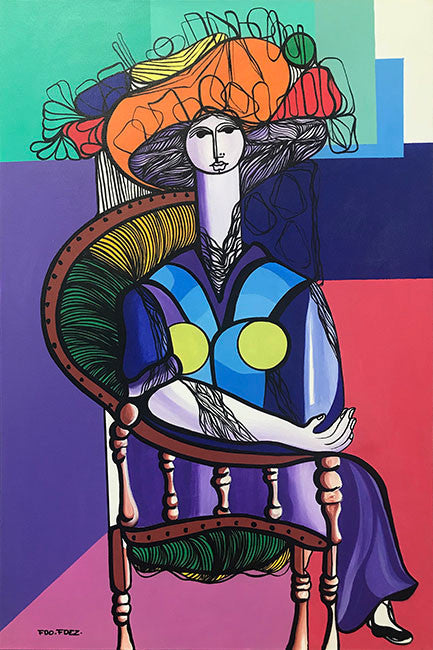 La Dama Sofisticato by Fdo Fdez, 2016 acrylic on canvas