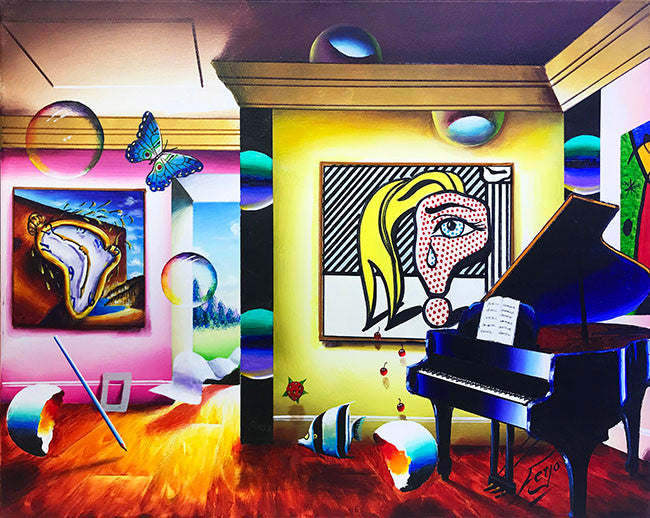 Homage to Lichtenstein by Ferjo, oil on canvas