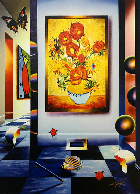 Bahia's Sunflowers by Ferjo, giclee on canvas