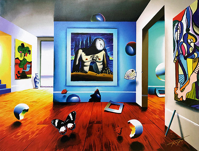 Homage to Dali by Ferjo, giclee on canvas
