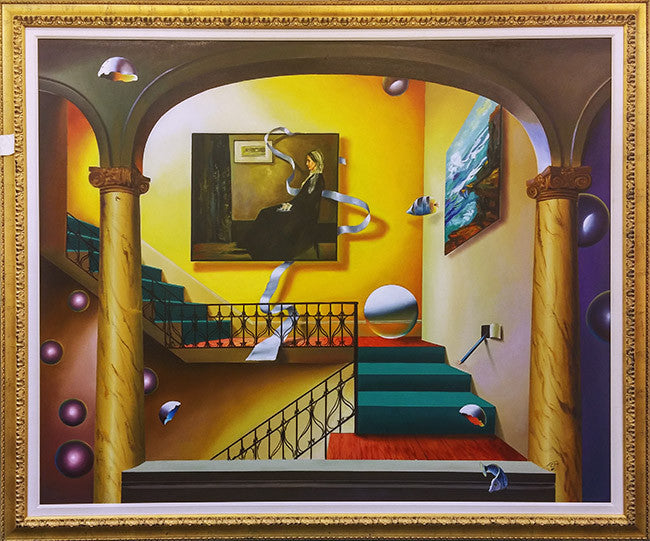 Mother (Homage to Whisler) by Ferjo, oil on canvas