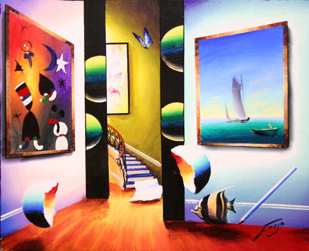 Sailing Away by Ferjo, oil on canva