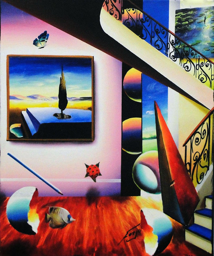 Surrealist Room by Ferjo, oil on canva
