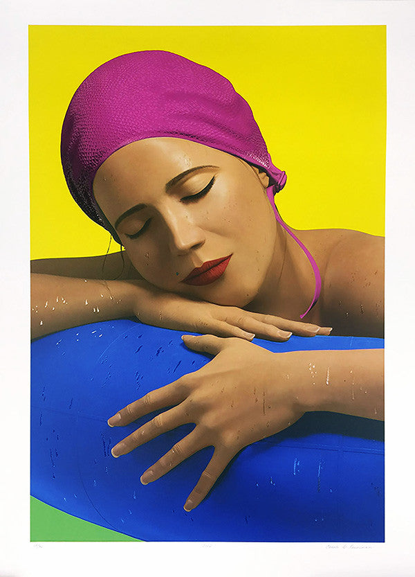 Serena with Pink Cap by Carole A. Feuerman, 2012 archival mixed media print