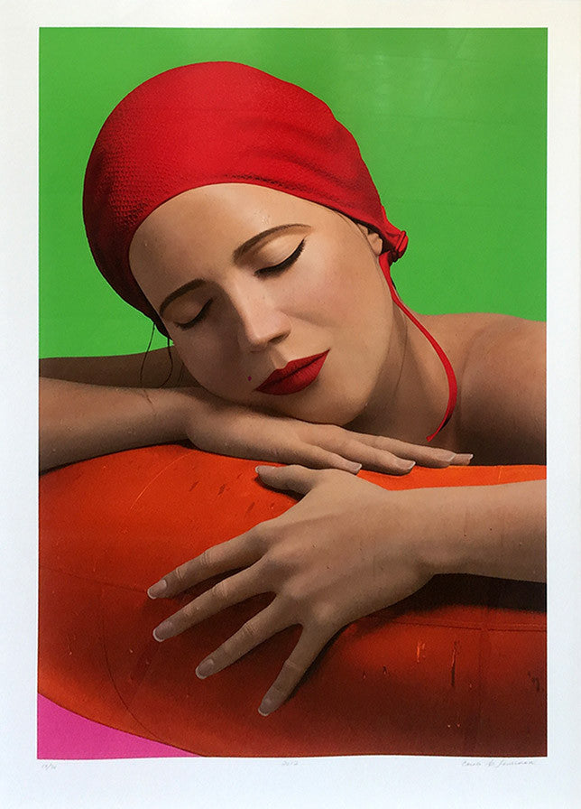 Serena with Red Cap by Carole A. Feuerman, 2012 archival mixed media print
