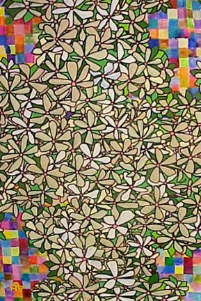Rainbow Lillies by Kip Frace, 2001 acrylic, on canvas