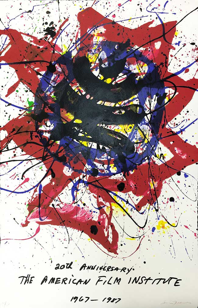 20TH Anniversary: the American Film Institute by Sam Francis, 1987 lithograph in colors