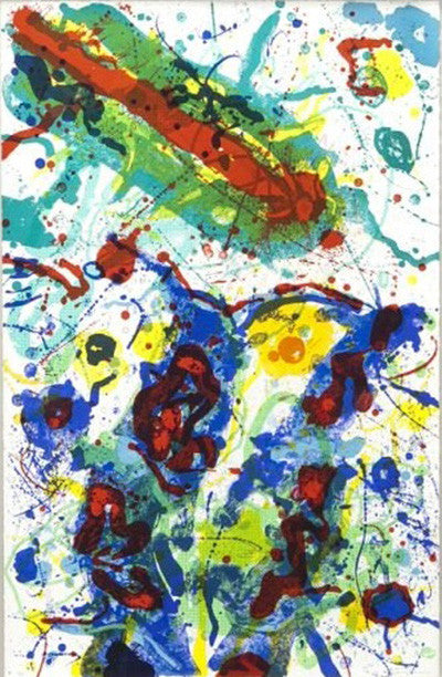 Untitled by Sam Francis, 1989 lithograph on pti #120 waterleaf paper