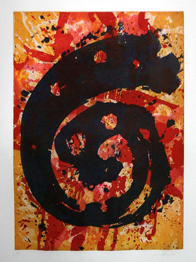 Untitled I by Sam Francis, 1984 etching and aquatint on wove pape