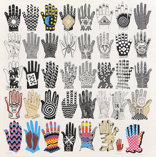 40 Manos Mas Una by Pedro Friedeberg, serigraph
