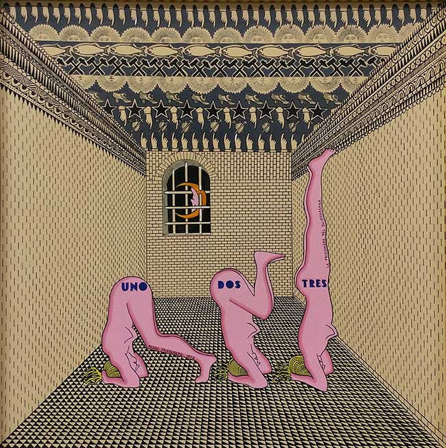 La Prisionera Del Shirshasana by Pedro Friedeberg by Artists Misc., 1972 mixed media