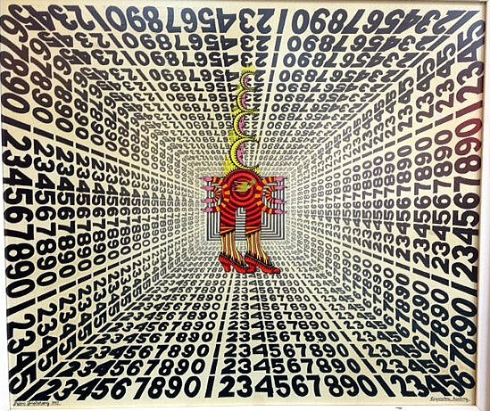 Logarithm Hunting by Pedro Friedeberg, 1967 mixed media