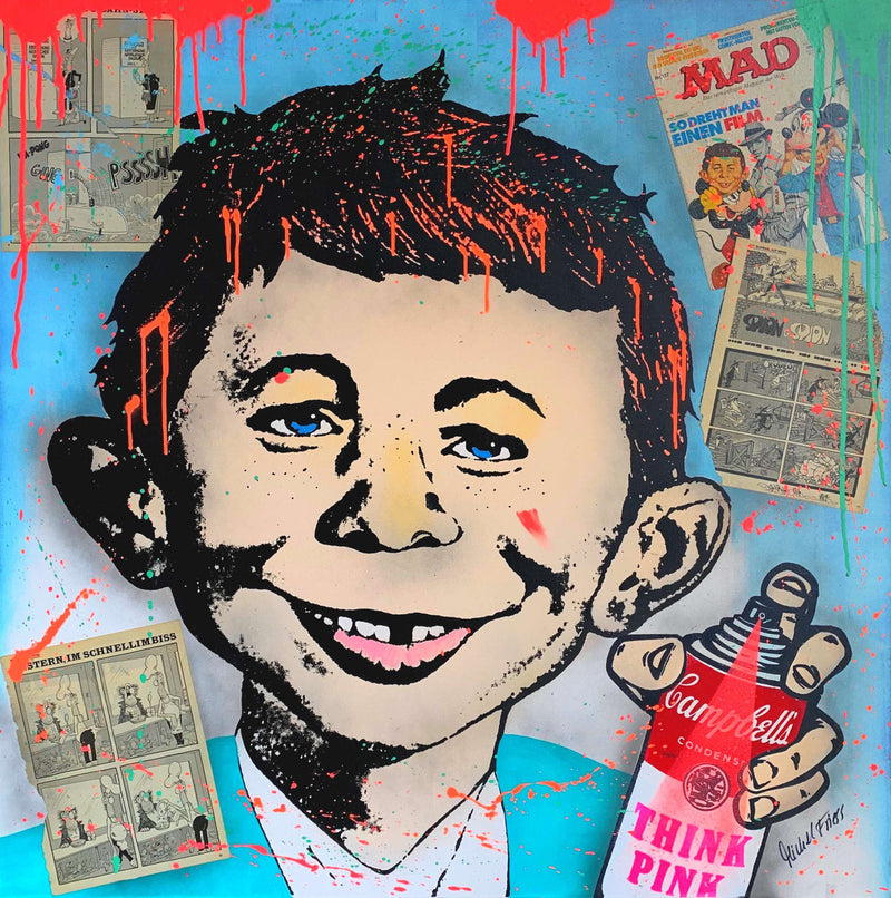 Mad by Michel Friess, 2016 silkscreen and mixed media on aluminum