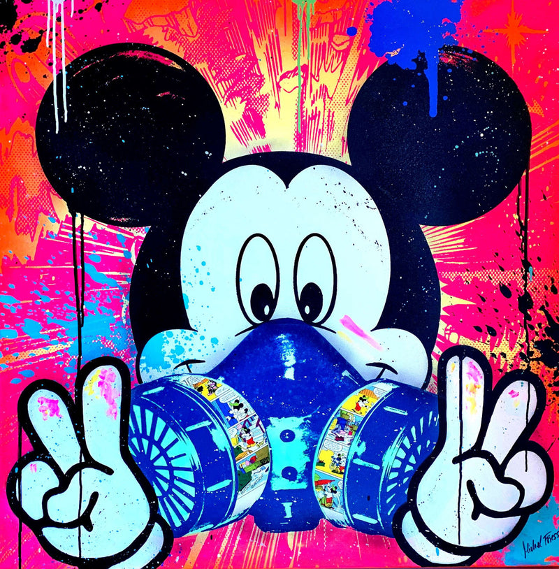 Mickey Graffiti by Michel Friess, 2016 silkscreen and mixed media on canvas