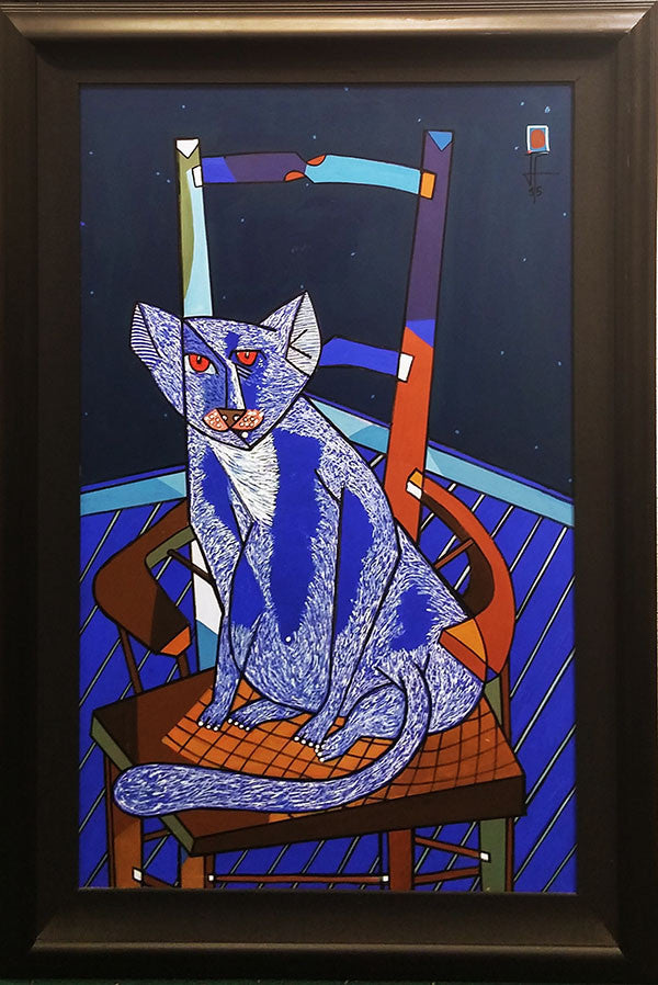 Gata Prenada by Jesus Fuertes, 1995 mixed media on canvas — detail 2