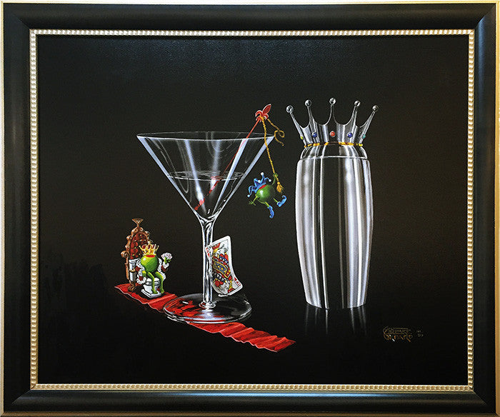 On the Throne by Michael Godard, hand embellished giclee on canvas