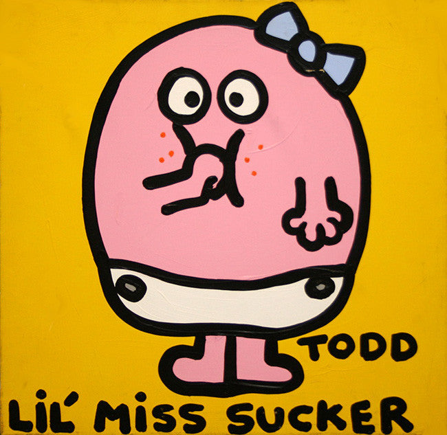 LIL' Miss Sucker by Todd Goldman, acrylic on canvas