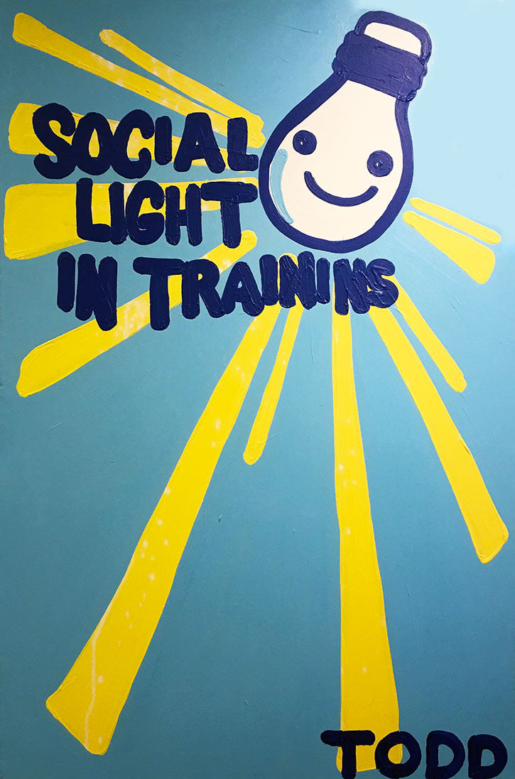 Social Light in Training by Todd Goldman, acrylic on canvas