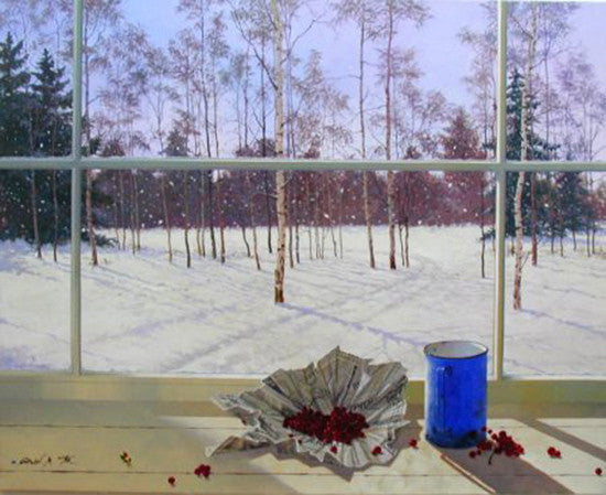 Fresh Snow by Michael Gorban, giclee, on canvas