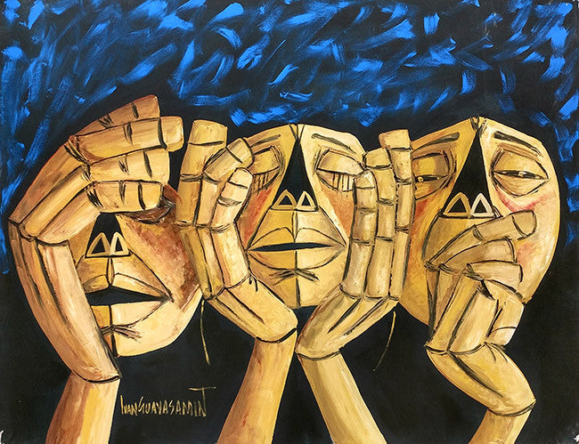 Unknown Title I by Ivan Guayasamin by Artists Misc., oil on canvas