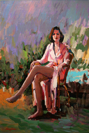 Unknown (Woman) by Kerry Hallam, acrylic on canvas