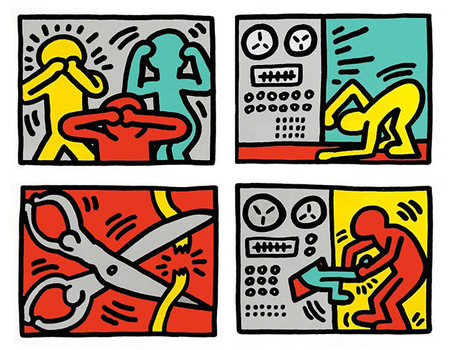 Pop Shop III Quad by Keith Haring, 1989 screenprint