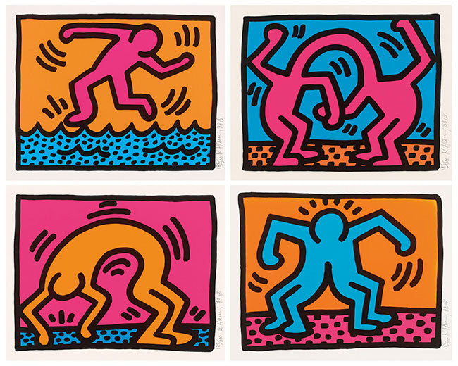 Pop Shop II (Set of 4) by Keith Haring, 1988 screenprint in colors on wove pape
