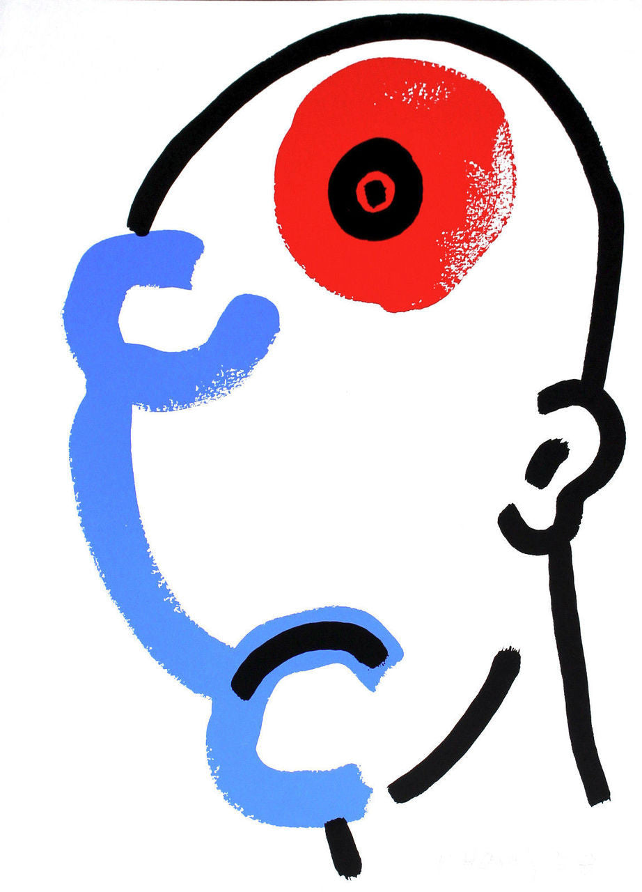The Story of Red + Blue (13) by Keith Haring, 1989 silkscreen