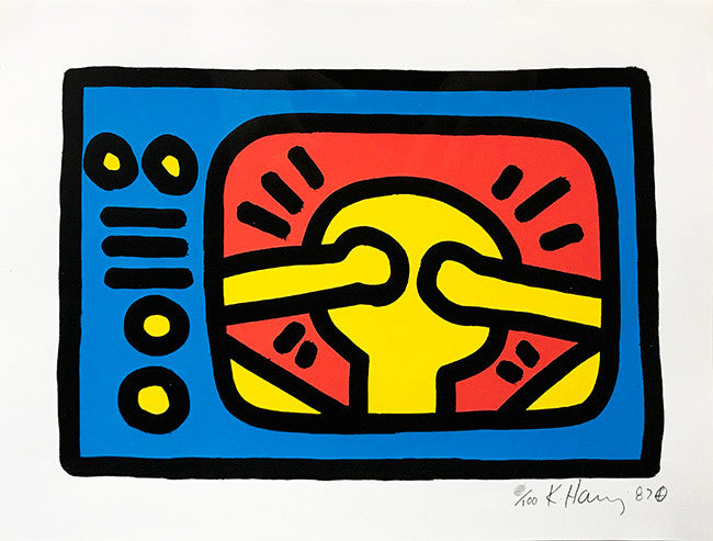 Untitled (C) by Keith Haring, 1987 color lithograph