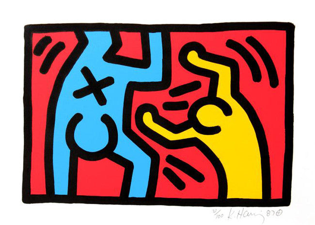Untitled (D) by Keith Haring, 1987 color lithograph