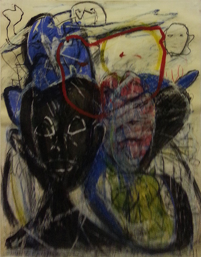 The Flune Falimy by James Harrison, 1988 mixed media on paper