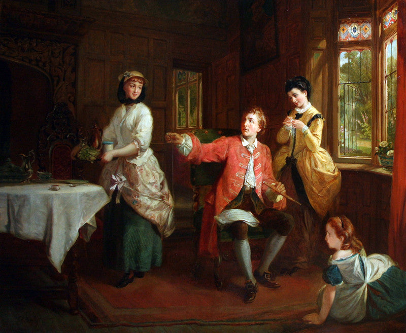The Music Lesson by Thomas Frank Heaphy, oil on canvas