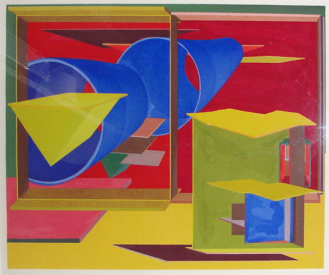 Pachinko by Al Held, 1989 woodcut