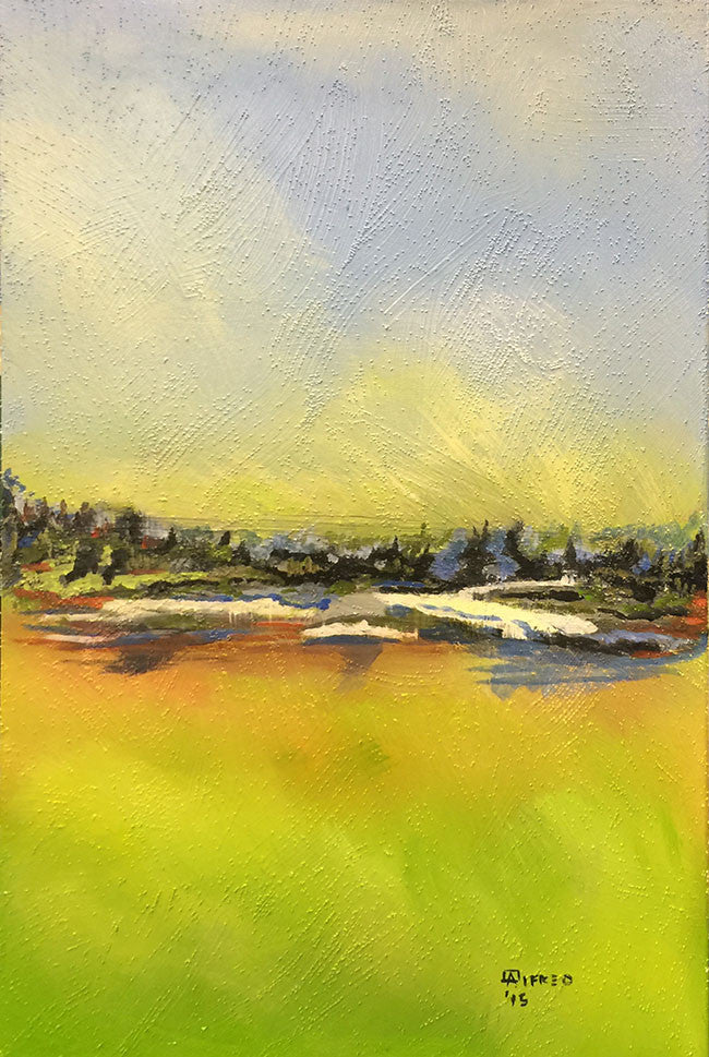 Green Lake by Alfred Hernandez by Artists Misc., 2015 mixed media — detail 2