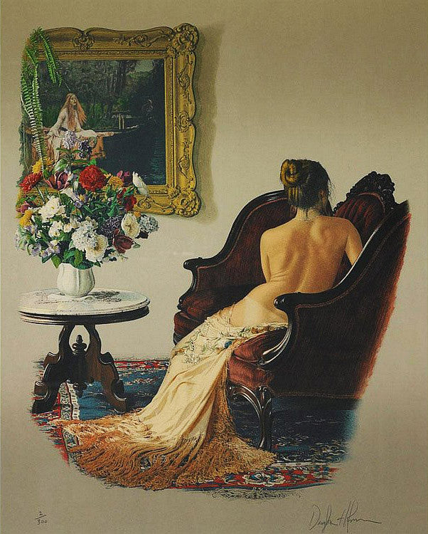 Lady of Shalott by Douglas Hotmann, 1988 lithograph