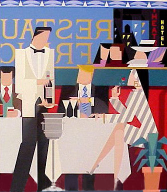 Dinner for Two by Giancarlo Impiglia, 1983 serigraph