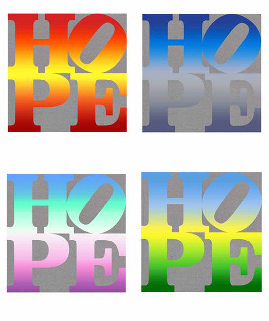 Four Seasons of Hope (Set of 4) by Robert Indiana, silkscreen on paper — detail 2