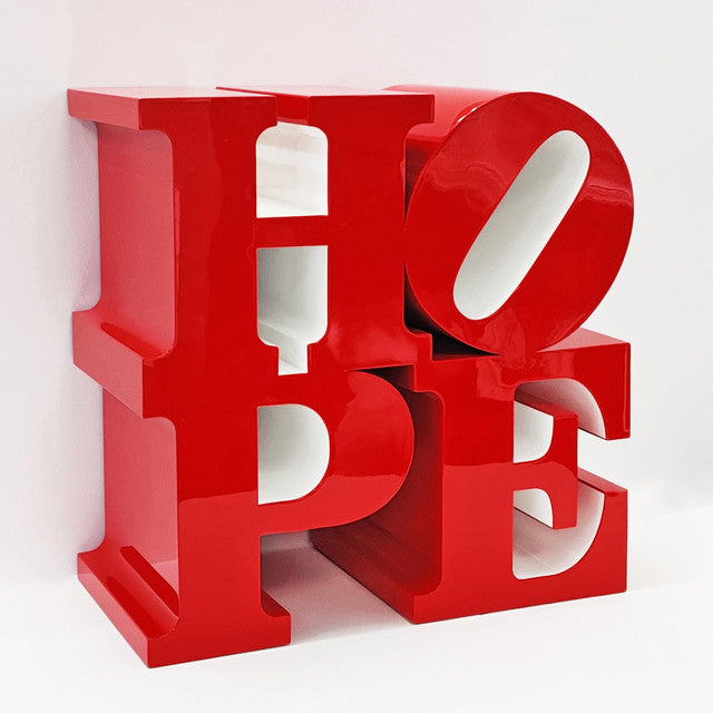 HOPE SCULPTURE (RED/WHITE) BY ROBERT INDIANA