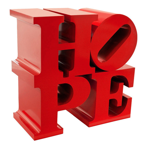 HOPE SCULPTURE (RED) BY ROBERT INDIANA