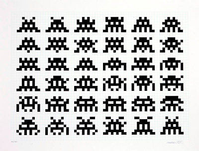 Repetition Variation Evolution by Invader, 2017 silkscreen