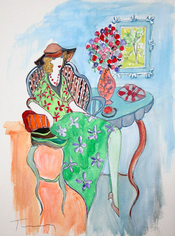 Spring Bouquet (Watercolor) by Itzchack Tarkay