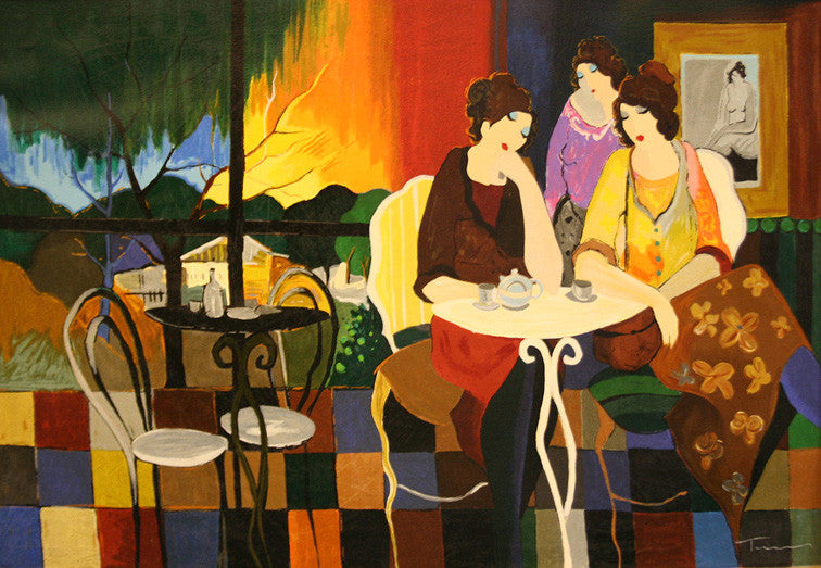 Sunset over Haifa by Itzchack Tarkay, 1999 serigraph, on paper