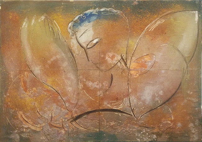 Profile by Jamali, 1994 fresco tempura