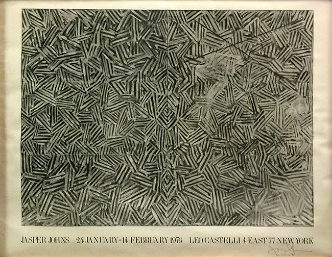 Leo Castelli Gallery Poster by Jasper Johns, 1976 lithograph — detail 2
