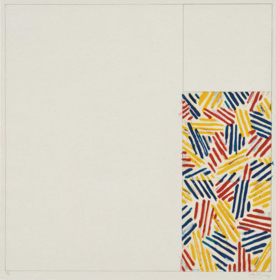 Untitled 1975 by Jasper Johns, 1976 lithograph on Rives BFK paper
